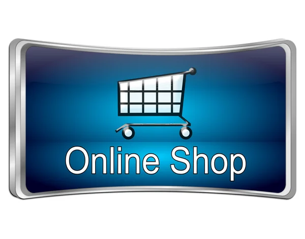 Pulsante negozio online — Foto Stock