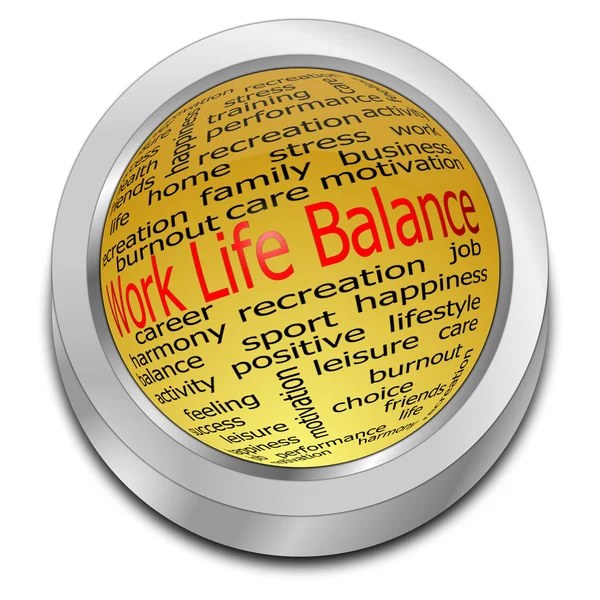 Кнопка Work Life Balance — стоковое фото