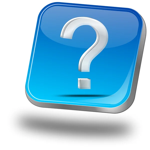 Button with question mark — Stock Photo, Image