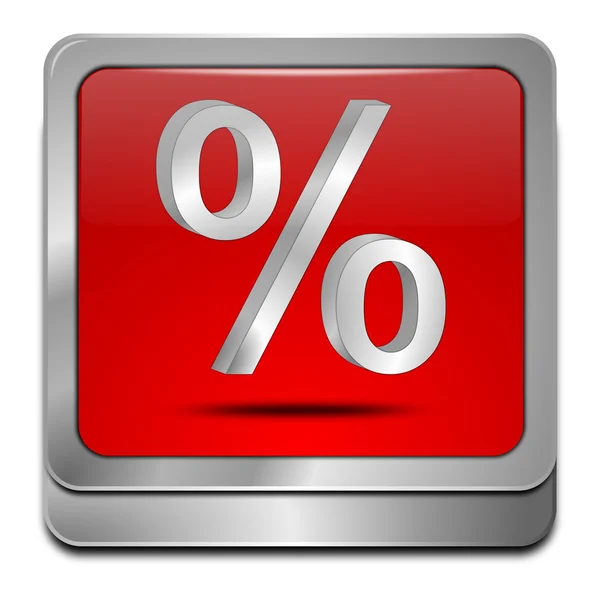 Tlačítko sleva s symbol procenta — Stock fotografie