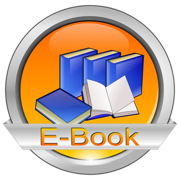 E-kitap düğmesi — Stok fotoğraf