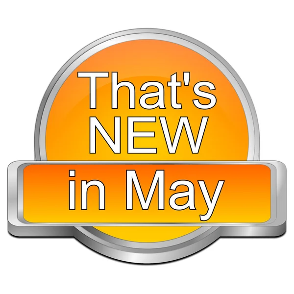 That's new in May Button — Stock Photo, Image