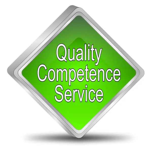 Quality Competence Service Button — Stock Photo, Image