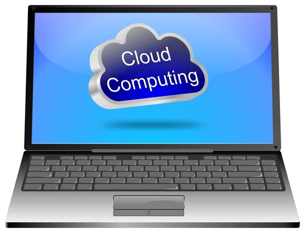 Laptop Cloud Computing — Stockfoto