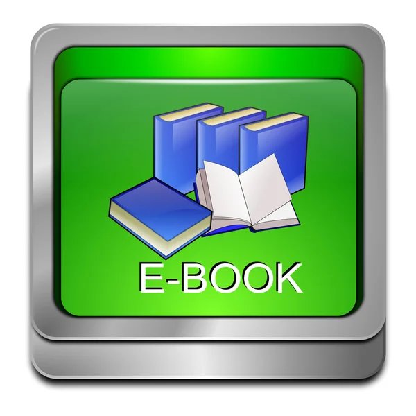 Botão e-book — Fotografia de Stock