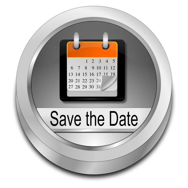 Save the Date Button — Stock Photo, Image