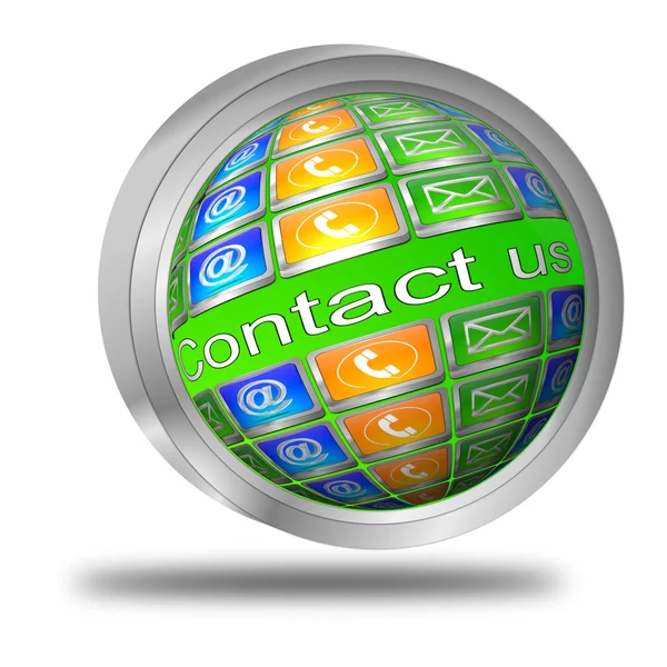 Button contact us — Stock Photo, Image