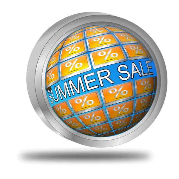 Sommar försäljning knappen — Stockfoto