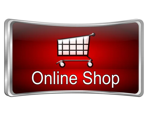 On-line shop tlačítko — Stock fotografie