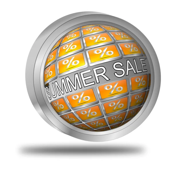 Кнопка Summer Sale — стоковое фото