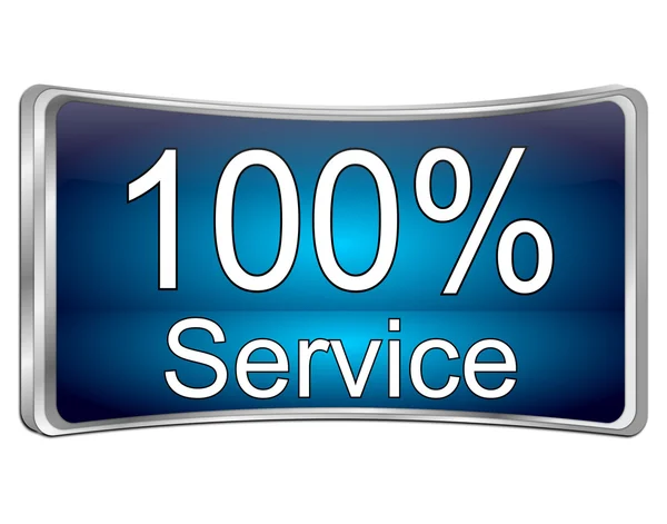 Hundred percent Service button — Stock Photo, Image