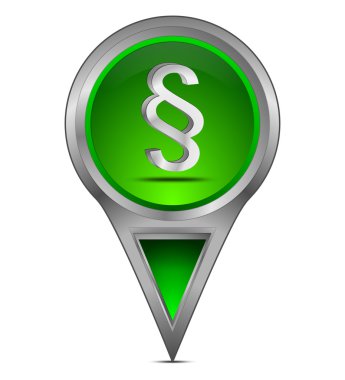 harita göstergesi ile kanun paragraf simgesi