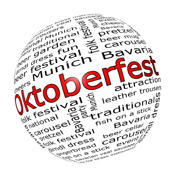 Oktoberfest-wordcloud — Stock Fotó
