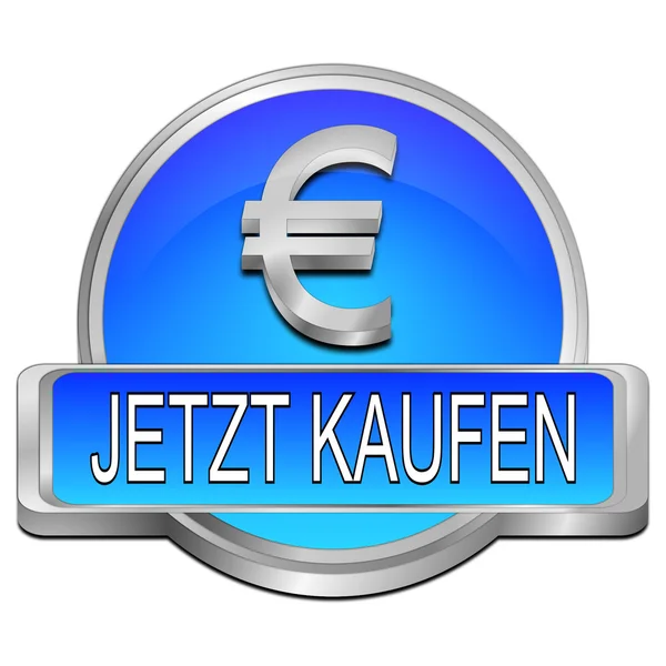 Comprar Button with Euro Symbol - em alemão — Fotografia de Stock