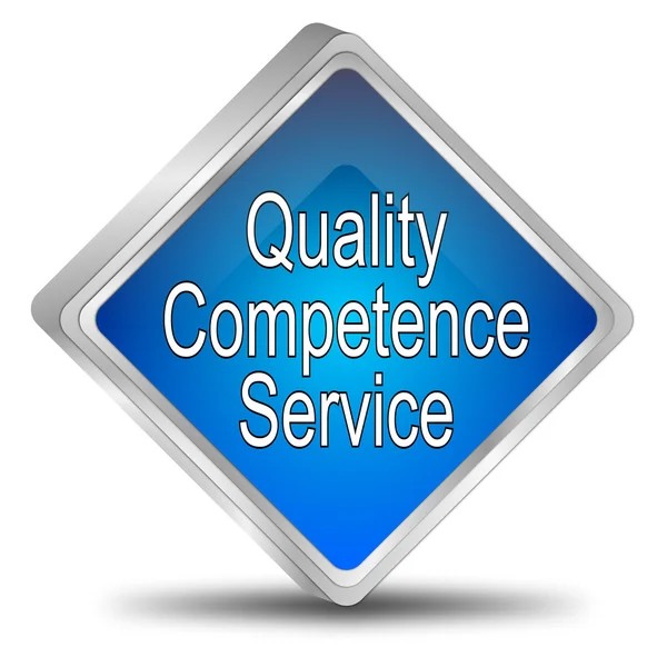 Кнопка служби компетентності якості — стокове фото