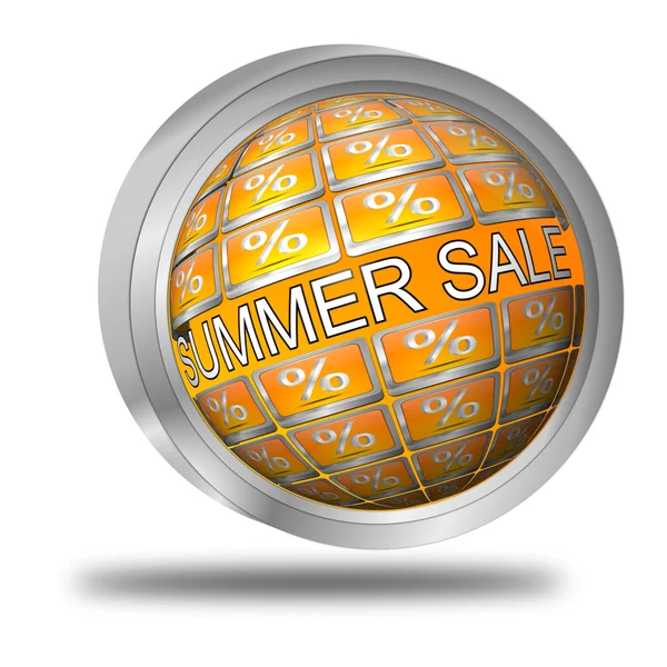Кнопка Summer Sale — стоковое фото