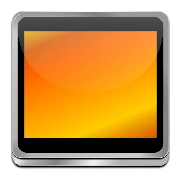 Oranžové prázdné tlačítko — Stock fotografie