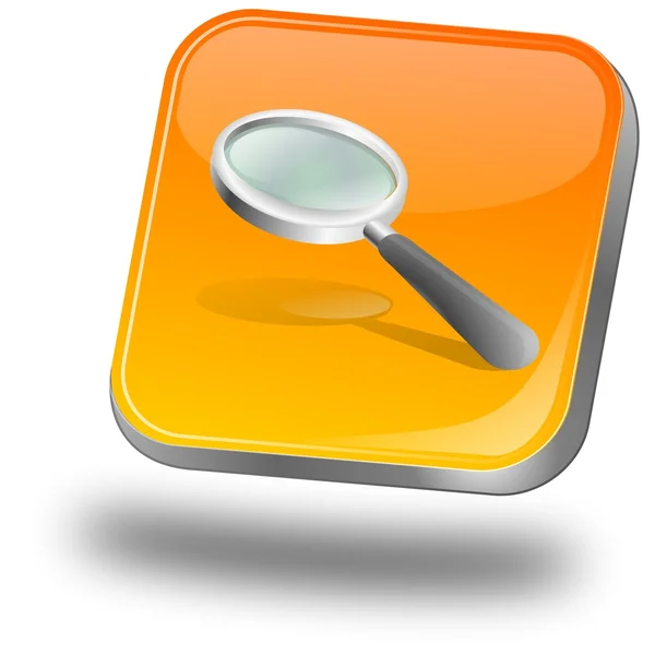 Magnifying glass search Button — Stock Photo, Image