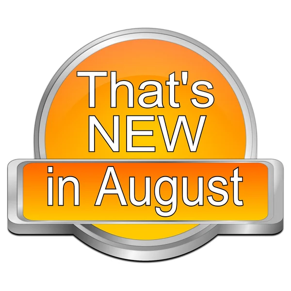 That's new in August Button — Stock Photo, Image