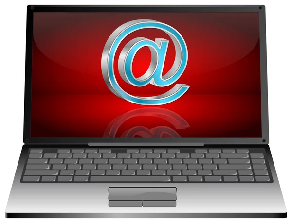 Laptop computer with Email symbol — Stock Photo, Image