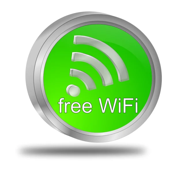 Безкоштовна бездротова кнопка Wi-Fi — стокове фото