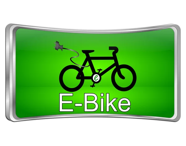 Кнопка E-Bike — стоковое фото