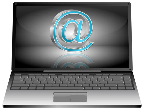 Laptop mit E-Mail-Symbol — Stockfoto