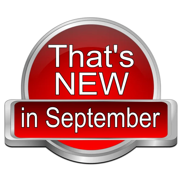 That's new in September Button — Stock Photo, Image