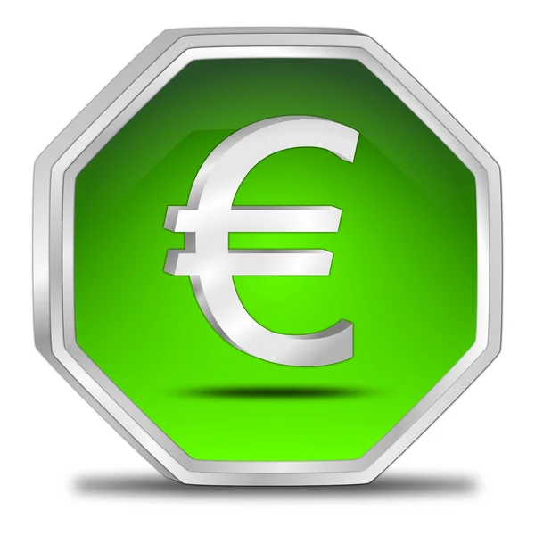 Button with Euro sign — Stock Photo, Image