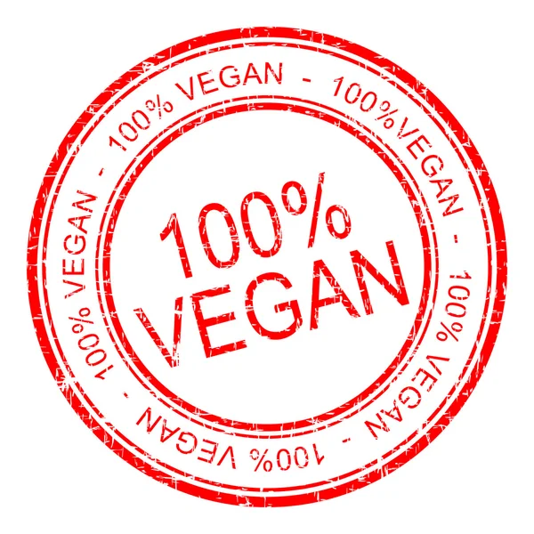 100% veganer Stempel — Stockfoto