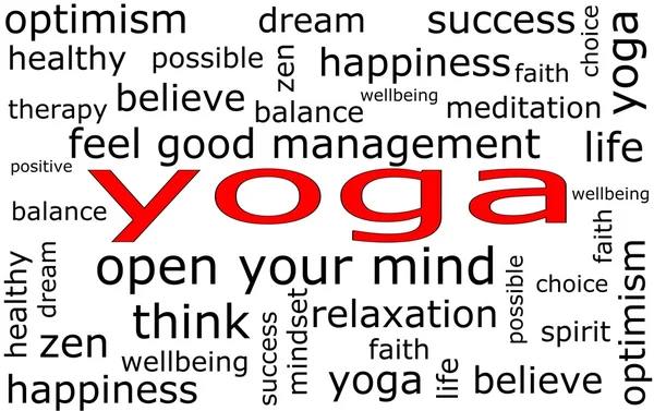 Yoga Wordcloud — Stock Photo, Image