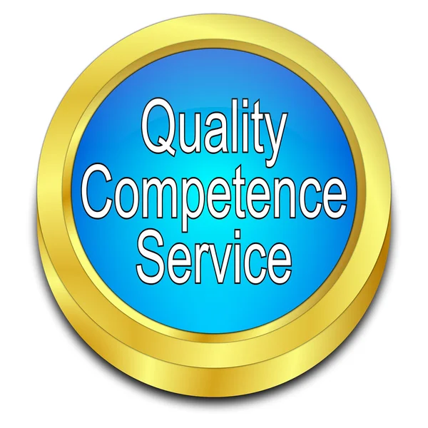 Кнопка Ouality Competence Service — стоковое фото