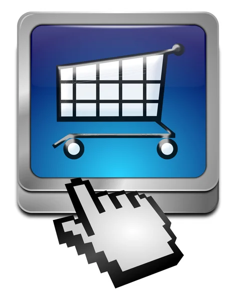 Shopping knappen — Stockfoto