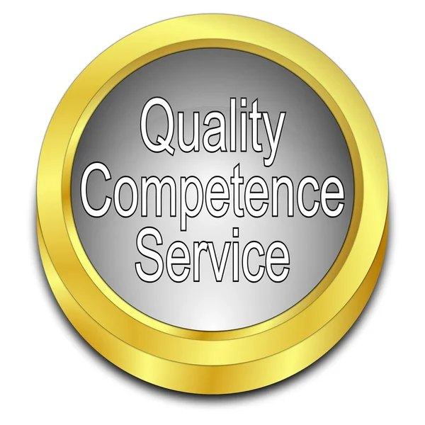 Quality Competence Service Button — Stock Photo, Image