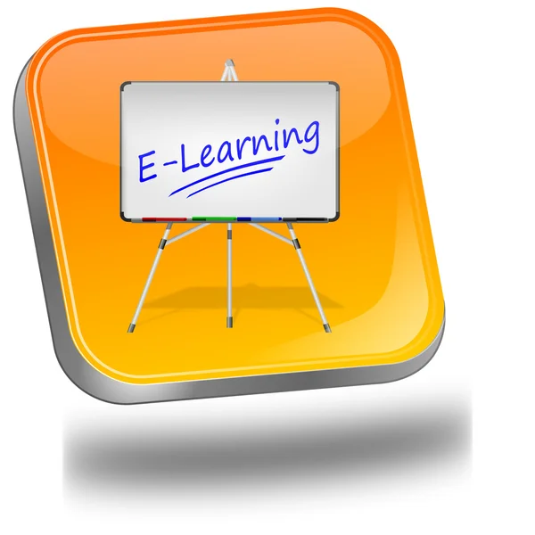 Botón E-learning — Foto de Stock