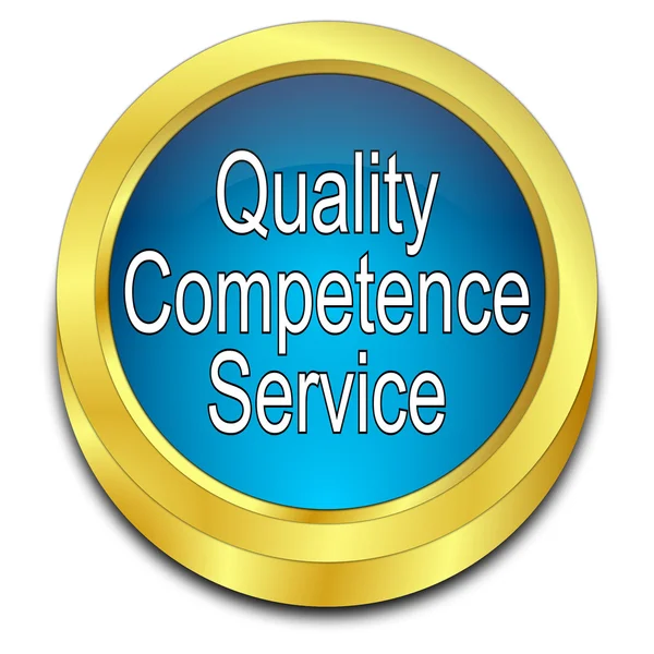 Кнопка Quality Competence Service — стоковое фото