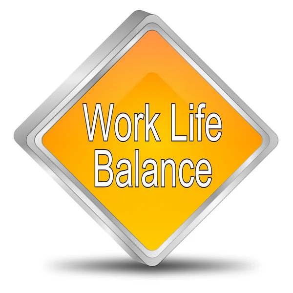 Balance vie professionnelle bouton — Photo