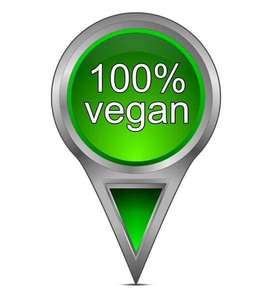 Kartenzeiger mit hundertprozentig vegan — Stockfoto