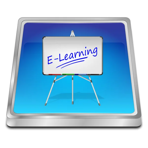 Pulsante E-learning — Foto Stock