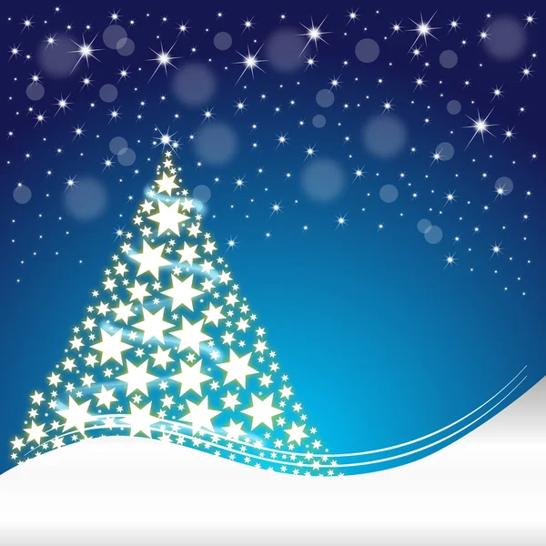 Christmas card with christmas tree — Stock Photo, Image