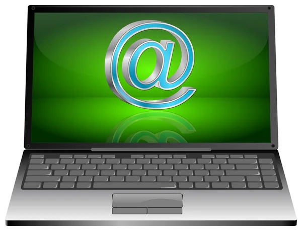 Laptop computer with Email symbol — Stock Photo, Image