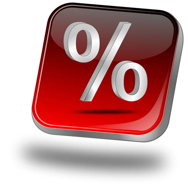 Rabatttaste mit Prozentsymbol — Stockfoto