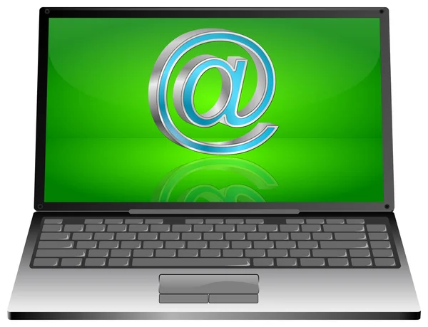 Laptop computer with Email symbol — Stock Photo, Image