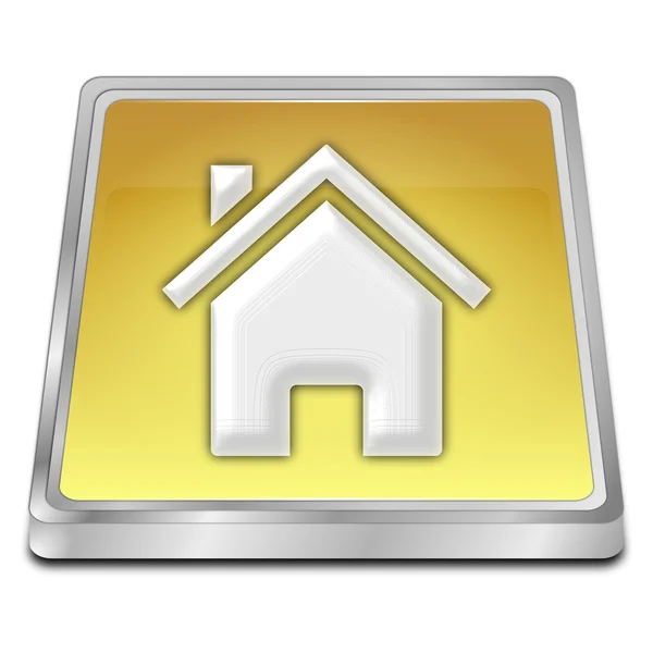 Altın ev düğme — Stok fotoğraf