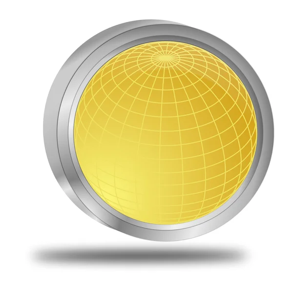 Decorative gold Button — Stock Photo, Image