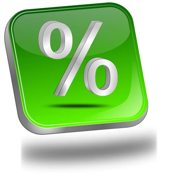 Discount button with percent symbol — Stock Photo, Image