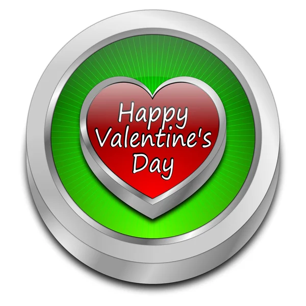 Happy Valentine's Day button — Stock Photo, Image