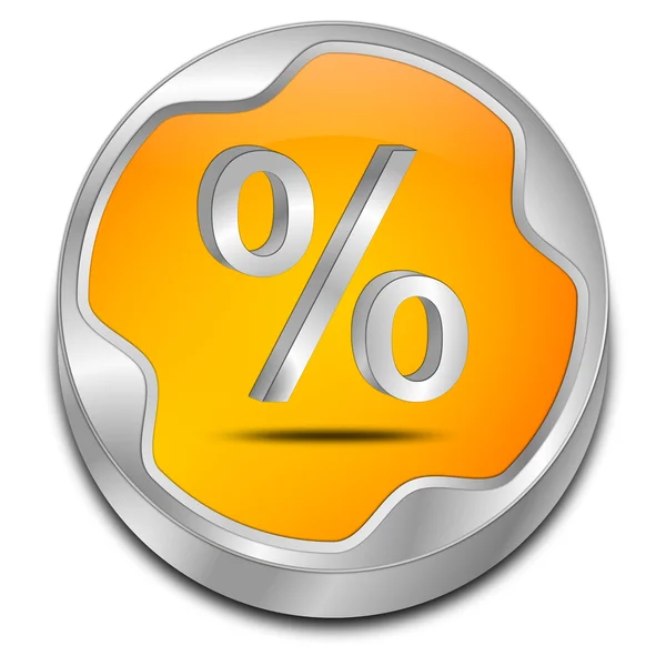 Botón de descuento con símbolo de porcentaje —  Fotos de Stock