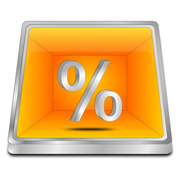Pulsante sconto con simbolo percentuale — Foto Stock