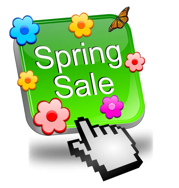 Botón de venta primavera — Foto de Stock